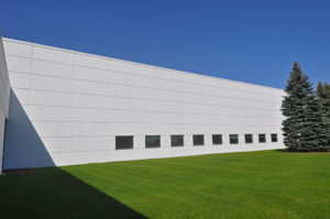 commercial building with elastomeric coating