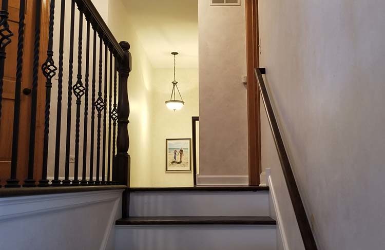 Black Stair Treads and White Stair Risers