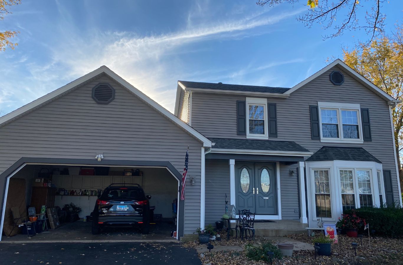 A professional from R&J Painting providing expert house painting in Buffalo Grove, IL, ensuring precise and high-quality finishes.