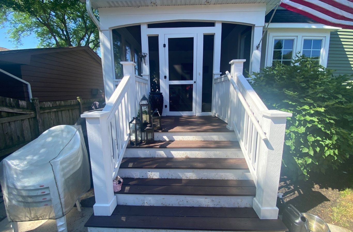 R&J Painting team member performing painting services in Schaumburg, IL, showcasing the advantages of hiring skilled local painters.